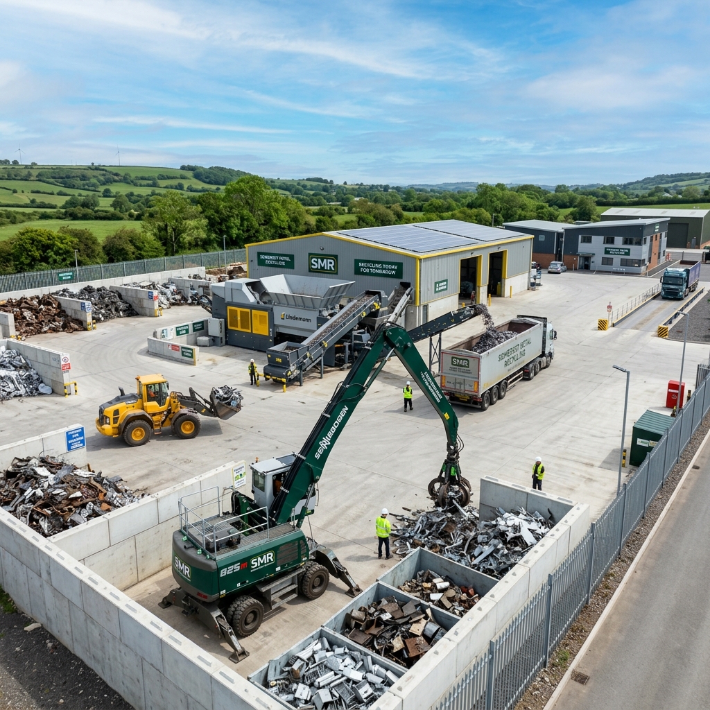 Modern scrap yard in Somerset